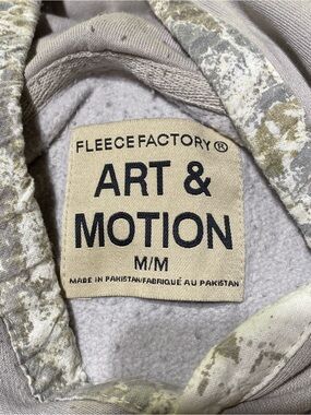 Art & Motion by Fleece Factory Men's Light Gray Hooded Jacket